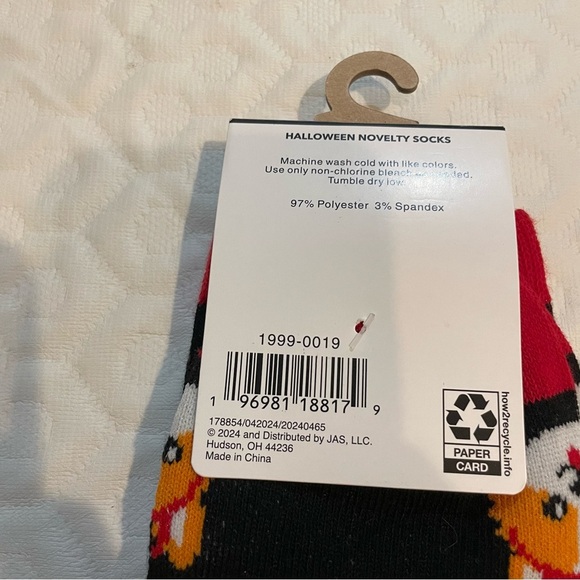 Too Cute To Spook Corgi Dog Devil Horns Happy Halloween Novelty Socks Women’s OS - Picture 4 of 4